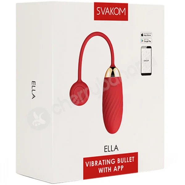 Svakom Ella Red App Controlled Vibrating Bullet Egg