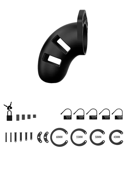 Mancage Model 20 - 3.5 Inches Chastity Silicone Cock Cage — image 12 of 13