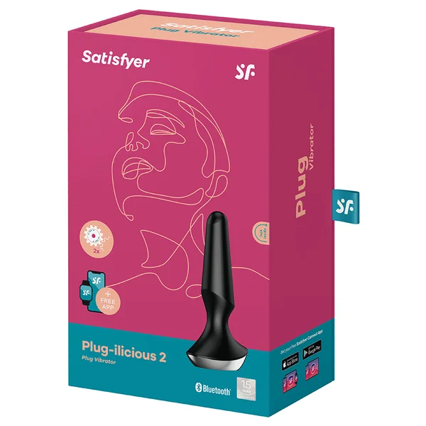 Satisfyer Plug-ilicious 2 Black Silicone Vibrating Butt Plug — image 8 of 8