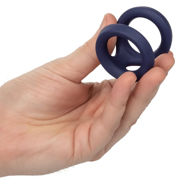 Viceroy Dual Ring Blue Silicone Cock Ring by Cal Exotics — image 4 of 12