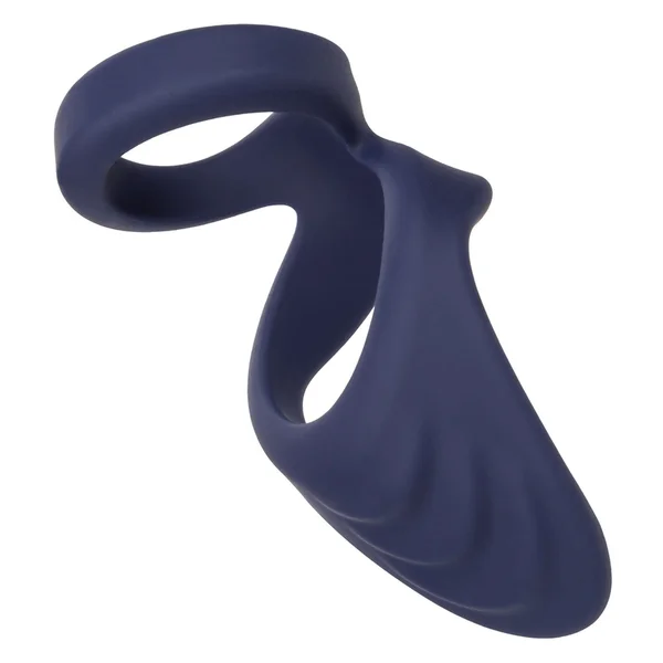 Viceroy Perineum Dual Ring Blue Silicone Cock Ring by Cal Exotics — image 7 of 13