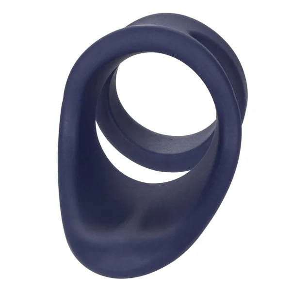 Viceroy Perineum Dual Ring Blue Silicone Cock Ring by Cal Exotics — image 8 of 13