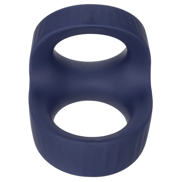 Viceroy Max Dual Ring Blue Silicone Cock and Ball Ring by Cal Exotics — image 6 of 14