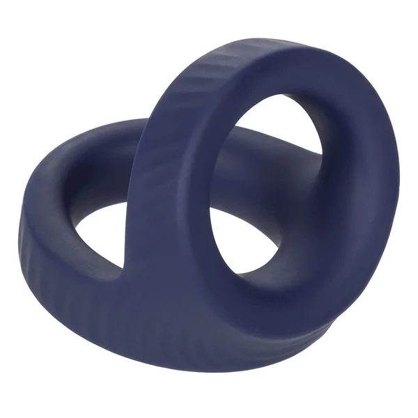 Viceroy Max Dual Ring Blue Silicone Cock and Ball Ring by Cal Exotics — image 8 of 14