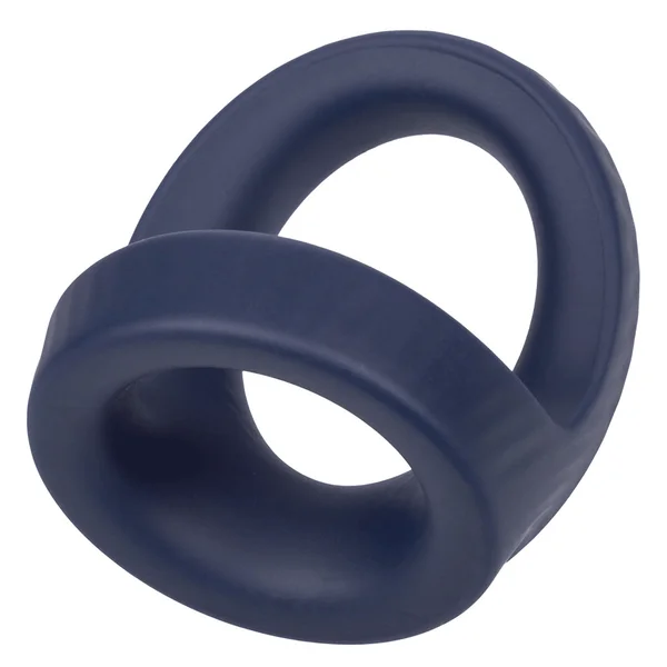 Viceroy Max Dual Ring Blue Silicone Cock and Ball Ring by Cal Exotics — image 10 of 14