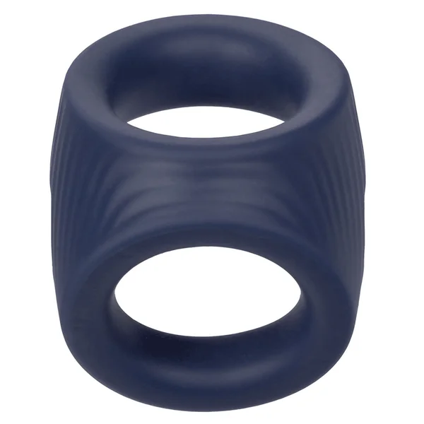 Viceroy Max Dual Ring Blue Silicone Cock and Ball Ring by Cal Exotics — image 3 of 14