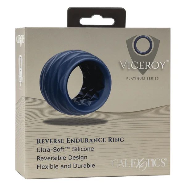 Viceroy Reverse Endurance Ring Blue Silicone Cock Ring by Cal Exotics — image 10 of 11