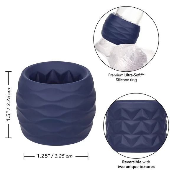 Viceroy Reverse Endurance Ring Blue Silicone Cock Ring by Cal Exotics — image 9 of 11