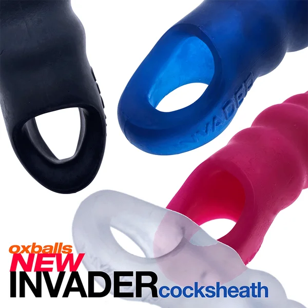 Oxballs Invader Rippled Open-Ended Silicone Cock Sheath Extender — image 2 of 23