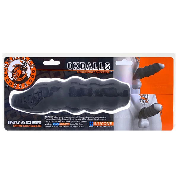 Oxballs Invader Rippled Open-Ended Silicone Cock Sheath Extender — image 23 of 23