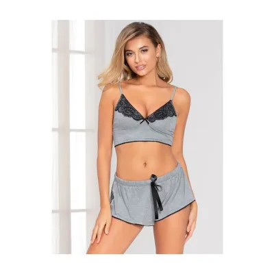 Midnight Dream 2 piece Bralette Set Grey Small