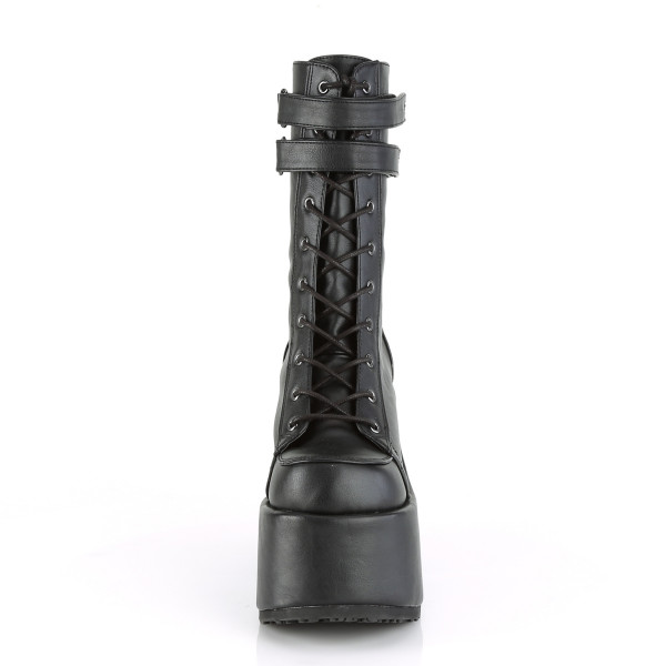 5 inches Chunky Heel, 3 inches P/F Lace-Up Mid-Calf Boot, Back Zip — image 6 of 8