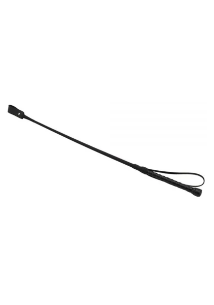 Bound Noir Nubuck Leather Riding Crop