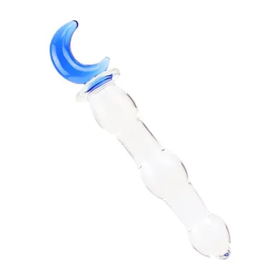 Lucent Large Moon Handle Glass Massager