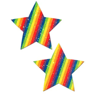 Pastease Rockstar Glittering Double Rainbow Star