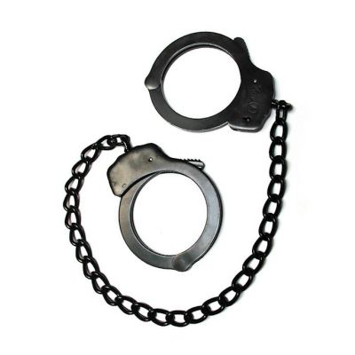 Double lock Police Style Leg Irons Black