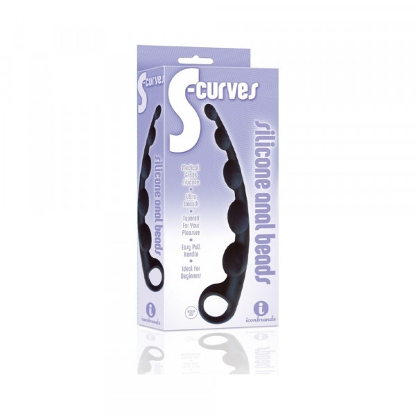 The 9's Ss-curves Curved Silicone Anal Beads