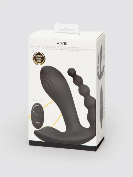 Vive KATA Rechargeable Pulsing Remote Control Triple Stimulation Vibrator