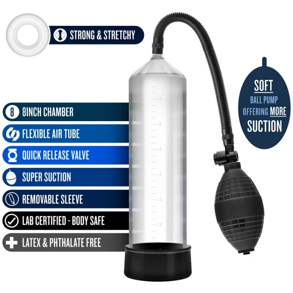 Performance VX101 Enhancement Penis Pump By Blush - Clear