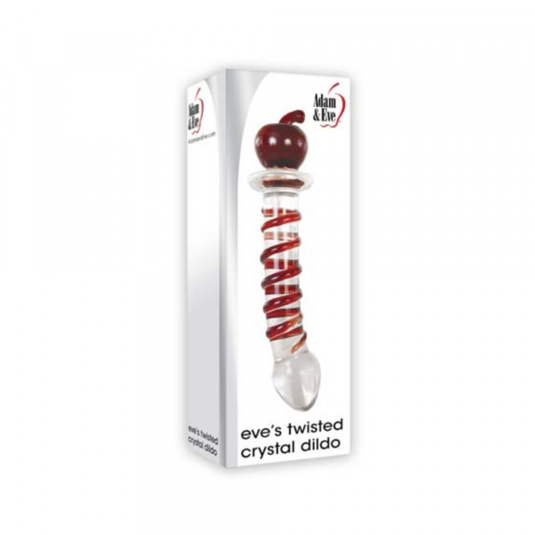 A&e Eve's Twisted Crystal Glass Dildo Red