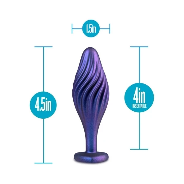 Anal Adventures Matrix - Swirling Bling Plug -  Sapphire