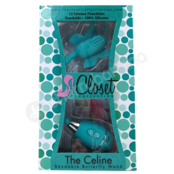The Celine Turquoise Butterfly Wand Vibrator