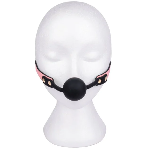 Bondara Luxe Bow To Me Pink PU Ball Gag