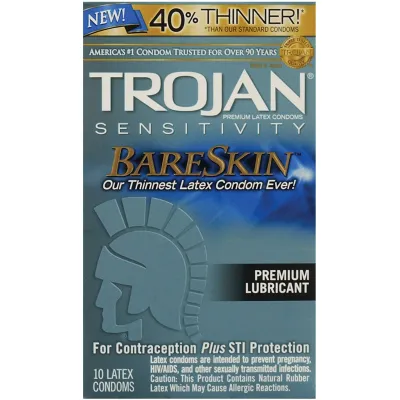 Trojan Bare Skin Condoms Box of 10