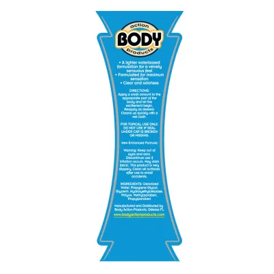 Body Action Ultra Glide Water Based 4 8 oz Bottle