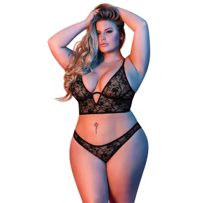 Sexy Time Underwire Bralette and Panty Set Queen Size