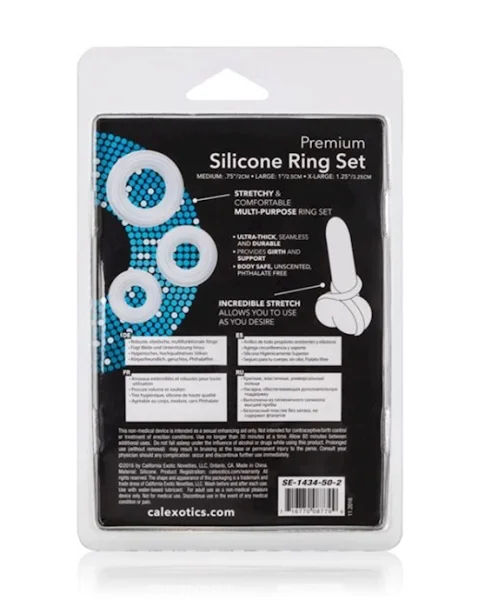 Premium Silicone Ring Set - Clear