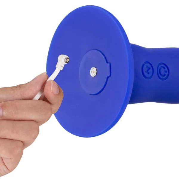 Impressions Santorini Rechargeable Waterproof Silicone G-Spot Suction Cup Vibrator By Blush - Blue