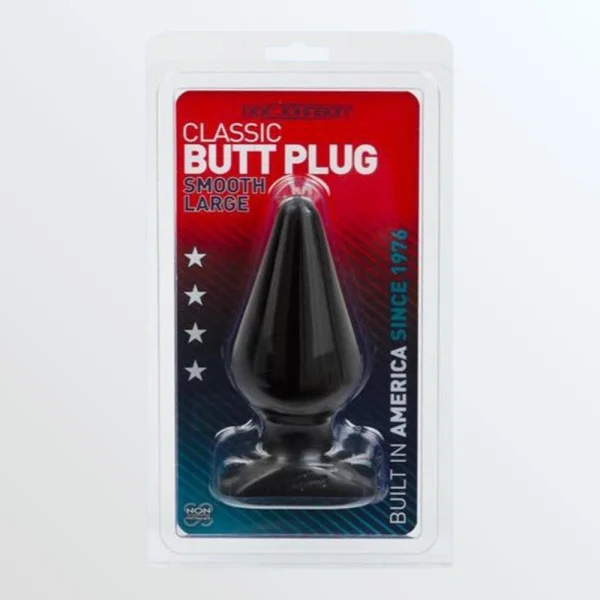 Classic Butt Plug - Smooth Large - Black