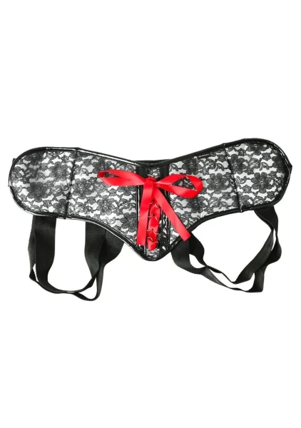 Sportsheets Plus Size Grey and Black Lace Harness