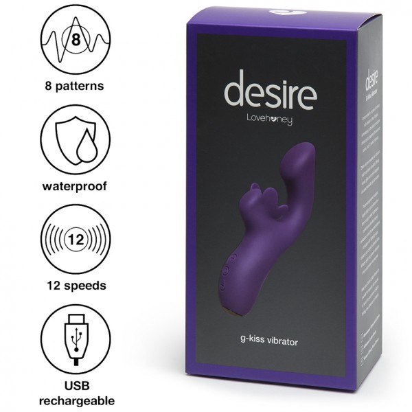 Desire Luxury Rechargeable G-Kiss G-Spot and Clitoral Vibrator