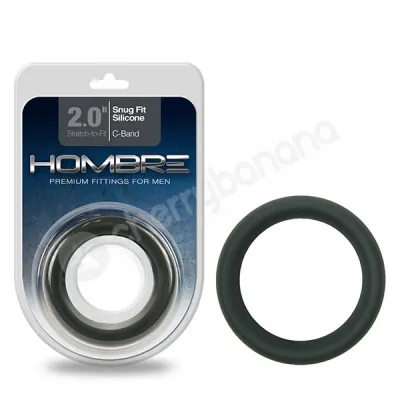 Hombre Snug Fit Black Silicone Cock Ring