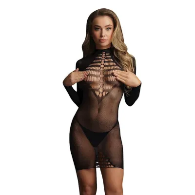 Long Sleeve Temptation Dress Black O s
