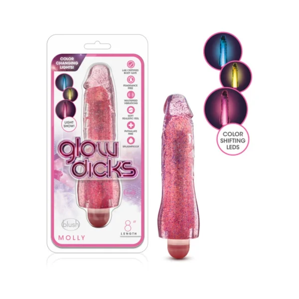 Glow Dicks - Molly Glitter Vibrator — image 6 of 25