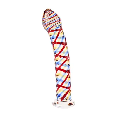 Lucent Tricolor Glass Dildo