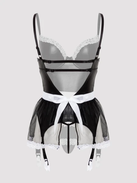 Lovehoney Fantasy Plus Size Deluxe Wet Look French Maid Costume