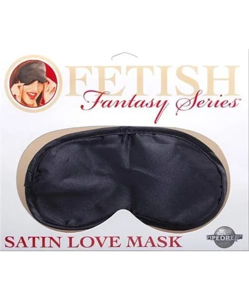 Satin Love Mask Black