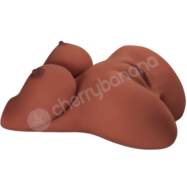 PDX Plus Ez Bang Torso Masturbator Brown Vaginal & Anal Cavity With Breasts
