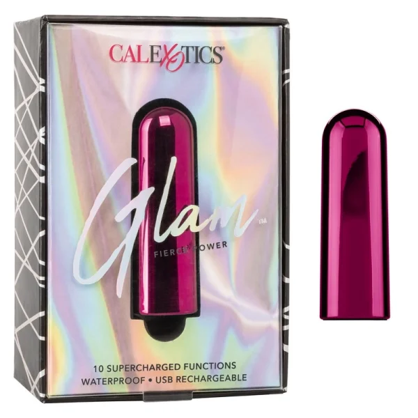 Glam Supercharged Waterproof Rechargeable Power Bullet By CalExotics - Silver
