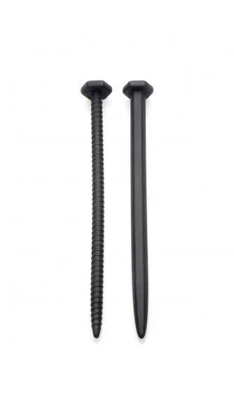 Hardware Nail & Screw Silicone Urethral Sounds Black