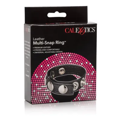 Leather Multi Snap Ring