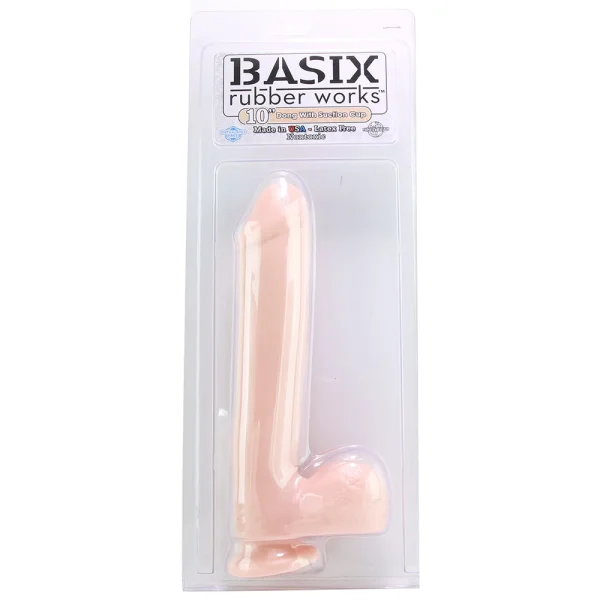 Basix 10 Inch Suction Base Dildo
