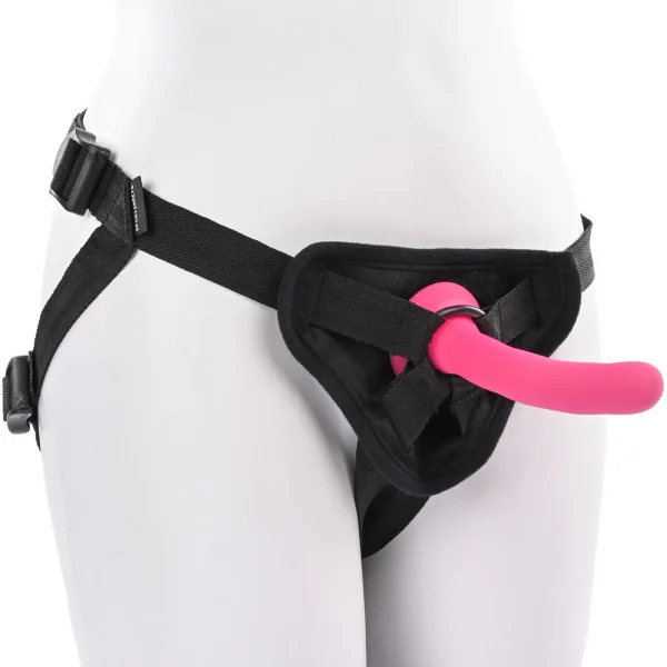 Please  5.25" Silicone Harness Compatible Dildo By Sportsheets - Pink