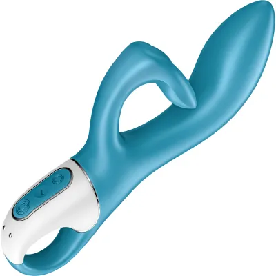 Satisfyer Embrace Me Silicone Rechargeable Flexible Dual Stimulation Vibrator Turquoise