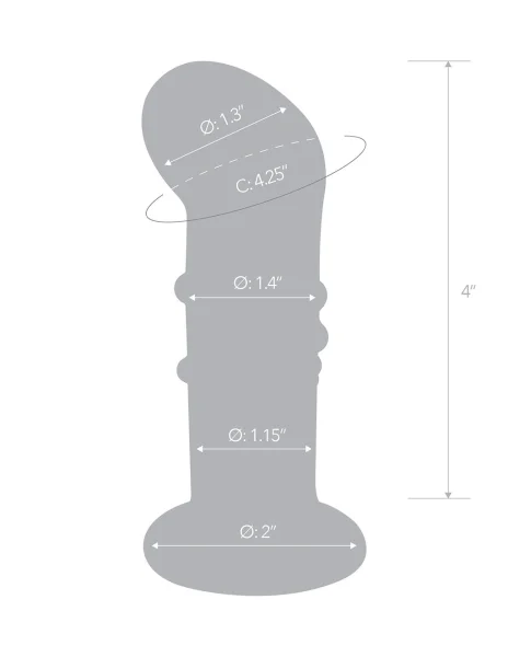 Glas 4" G-Spot & P-Spot Vibrator