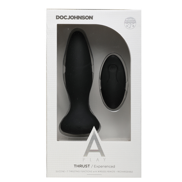 Doc Johnson A Play Thrust Experienced Rechargeable Silicone Anal Plug w/Remote